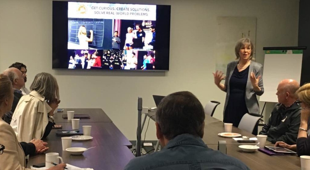 Jayne Burch gives a presentation to local businesses. Jayne Burch gives a presentation to local businesses.