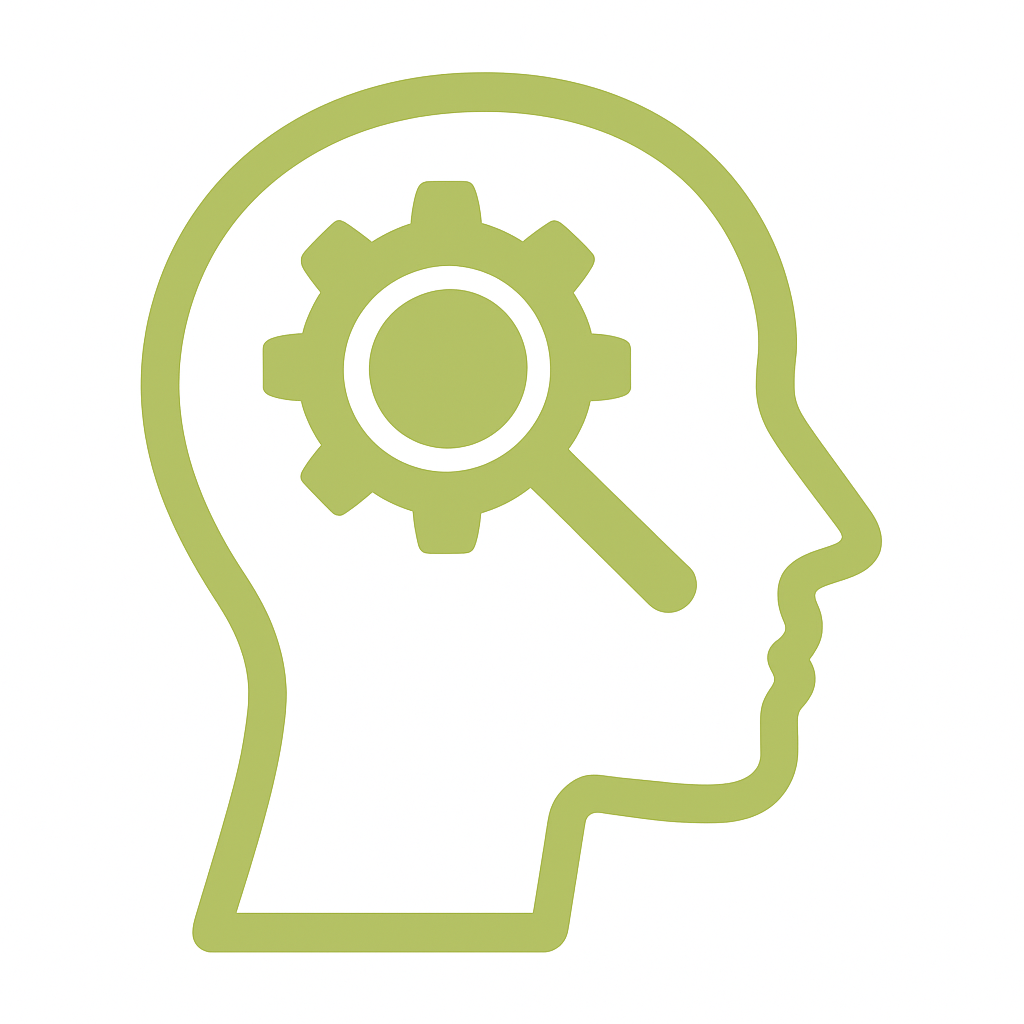 Minimalist Profile with Magnifying Glass